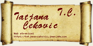Tatjana Čeković vizit kartica